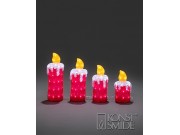 Konstsmide Acrylic Advent Candlestick LED set of 4 (40 / 35 / 30 / 25cm x 12cm)
